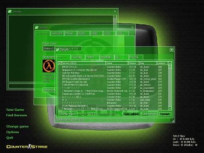 Тема «Nvidia Green Gui» для КС 1.6