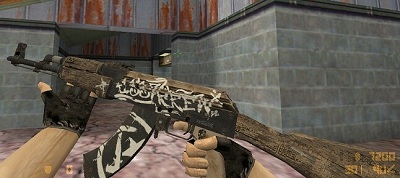 Модель AK 47 DESERT RABEL для cs 1.6