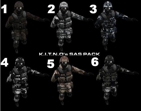 Пак моделей «SAS Camo Pack» для КС 1.6