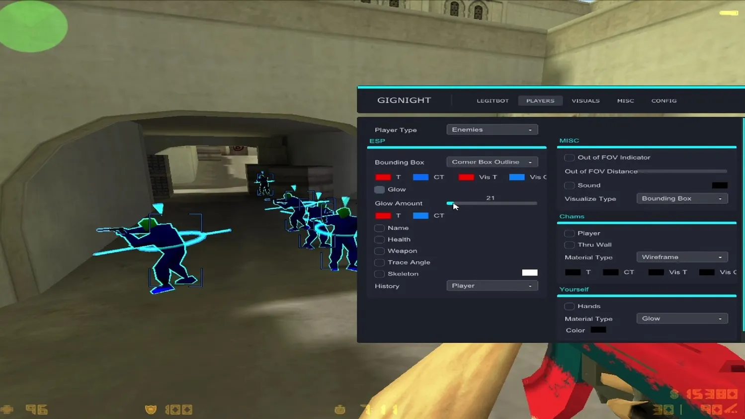 CS 1.6 со встроенными читами (WH + AIM)