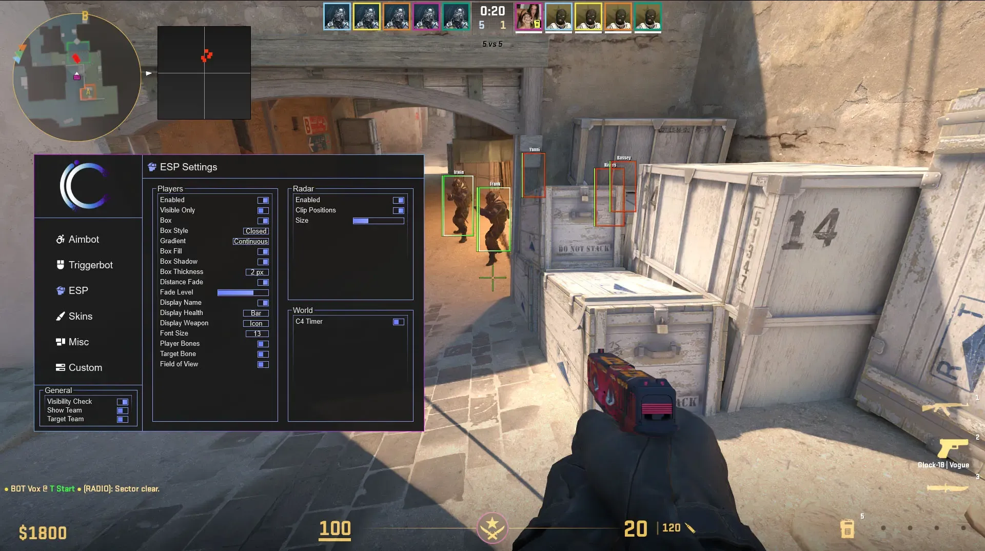 CS 2 с читами внутри (AIM +WH)
