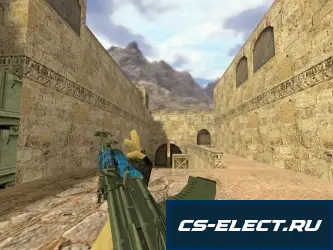 Модель АК-47 Синий ламинат для CS 1.6