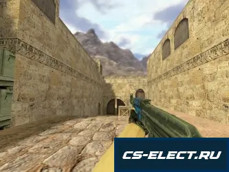 Модель АК-47 Синий ламинат для CS 1.6