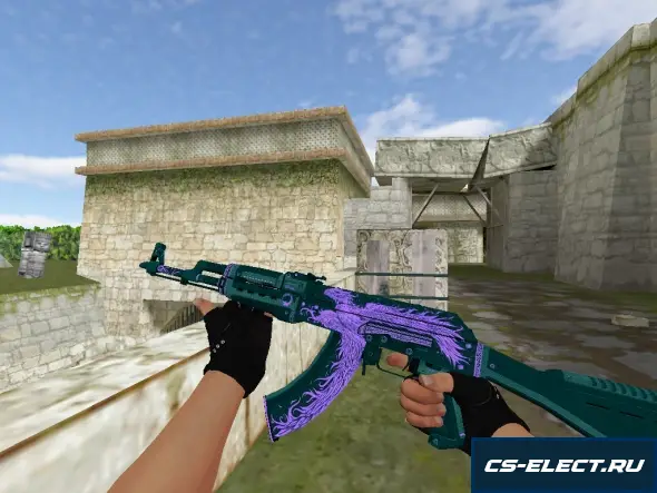 Модель AK-47 Phoenix Rise Purple для CS 1.6