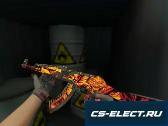 Модель AK-47 Пламенный демон для CS 1.6