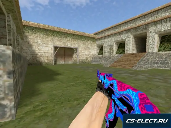 Модель AK-47 Red Ice для CS 1.6