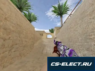 Модель AK-47 Фиолетовое разрушение для CS 1.6