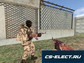 Модель AK-47 Король драконов для CS 1.6