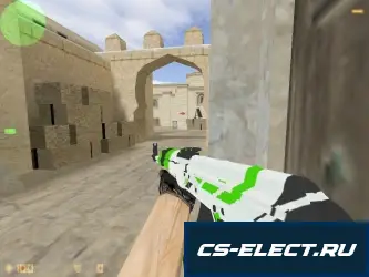 Модель АК-47 Зеленый Азимов для CS 1.6