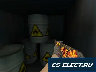 Модель AK-47 Пламенный демон для CS 1.6