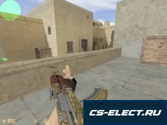 Модель AK-47 Королевское Платиновое Золото для CS 1.6