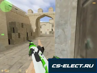 Модель АК-47 Зеленый Азимов для CS 1.6