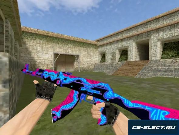 Модель AK-47 Red Ice для CS 1.6