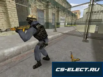 Модель AK-47 Золотая страна для CS 1.6
