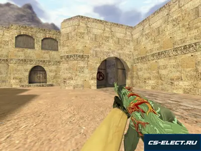 Модель АК-47 Аквамариновая месть для CS 1.6