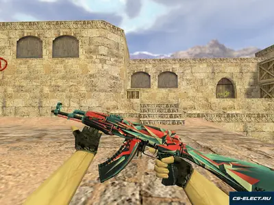 Модель АК-47 Буйство красок для CS 1.6