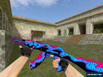 Модель AK-47 Red Ice для CS 1.6