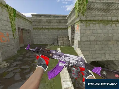 Модель AK-47 Rise Purple для CS 1.6