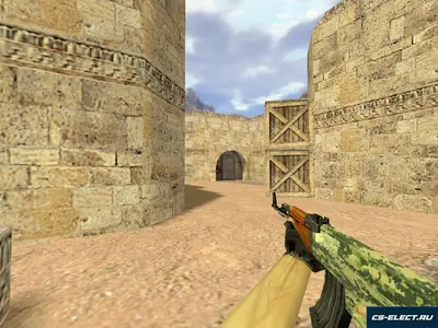 Модель АК-47 Лесной камуфляж для CS 1.6