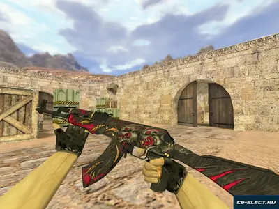 Модель АК-47 Буйство для CS 1.6