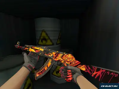 Модель AK-47 Пламенный демон для CS 1.6