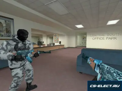 Модель AK-47 Белый медведь для CS 1.6