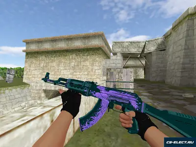 Модель AK-47 Phoenix Rise Purple для CS 1.6