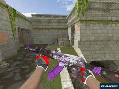 Модель AK-47 Rise Purple для CS 1.6