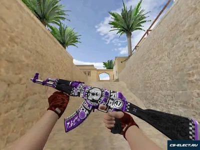 Модель AK-47 Фиолетовое разрушение для CS 1.6
