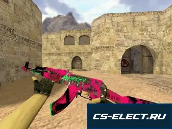 Модель АК-47 Неоновая революция для CS 1.6