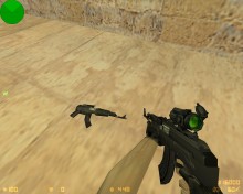 Модель «AK47 dark with scope [default remix]» для КС 1.6