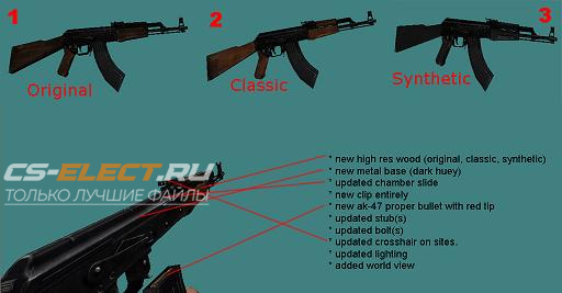Модель «Lkg's Ak47 Skin Edit (final)» для КС 1.6