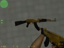 Модель «Ak-47 Gold Reskin» для КС 1.6