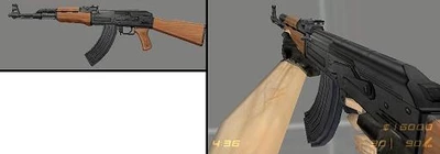 Модель «Realistic High Detail AK-47» для КС 1.6