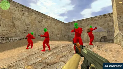 CS 1.6 с красной головой и телом