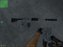Модель «Colt M4A1 - Winter Camo» для КС 1.6