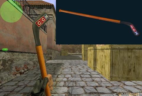 Скачать модель ножа hockey stick knife для CS 1.6