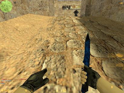 Скачать модель ножа Blue future knife reskin для CS 1.6