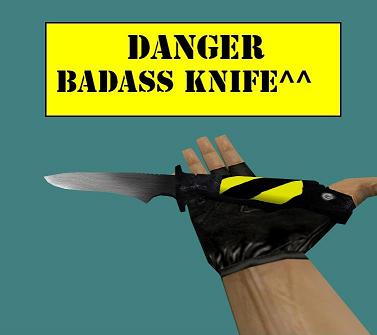 Скачать модель ножа Danger Badass Knife для CS 1.6