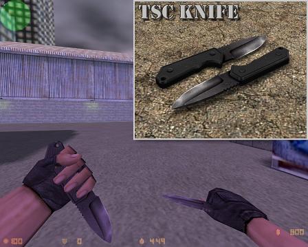 Скачать модель ножа TSC knife for 1.6 (2 anims) для CS 1.6