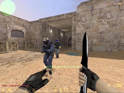 Скачать модель ножа Black N White для КС 1.6