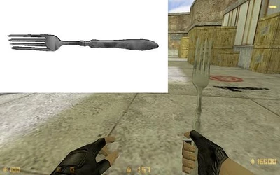 Скачать модель ножа Fork Knife! для CS 1.6